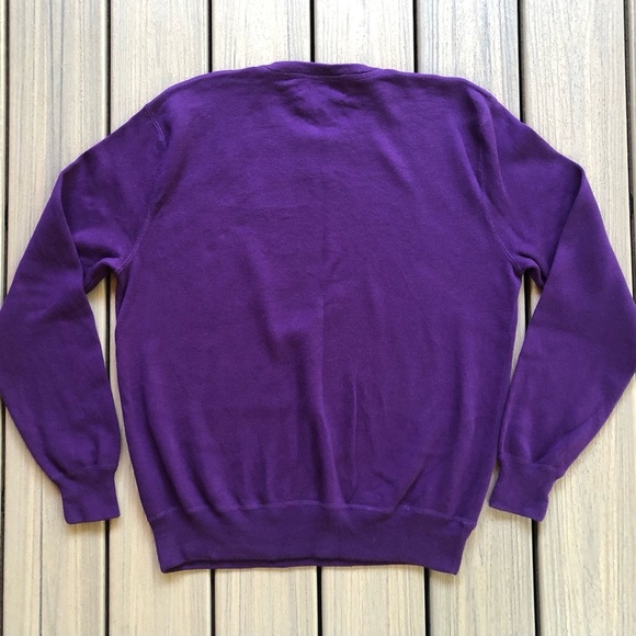 Polo Ralph Lauren Purple Fine Gage Knit Crewneck Sweater Size L - Picture 2 of 7